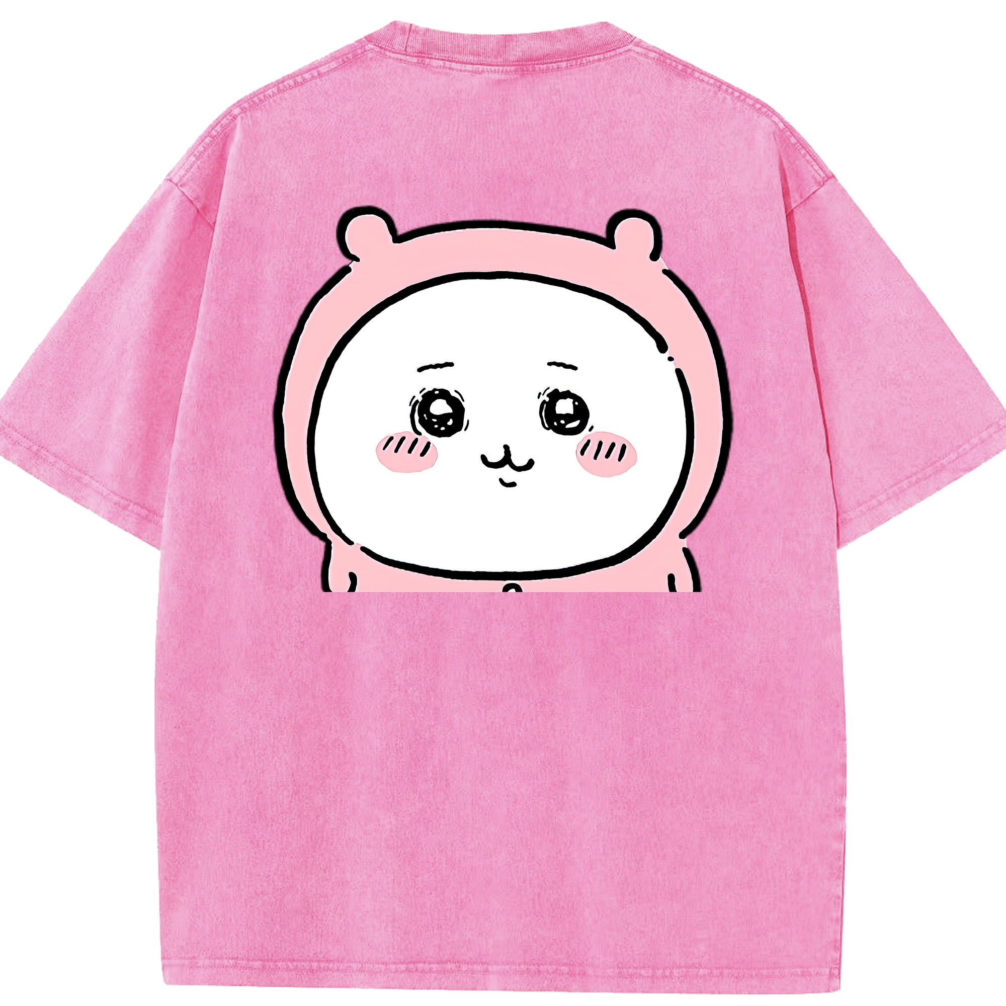 （画像用） ちいかわ ちいかわ Chii-kawa chiikawa 綿100% ヴィンテージ風 半袖Tシャツ（背面プリント）